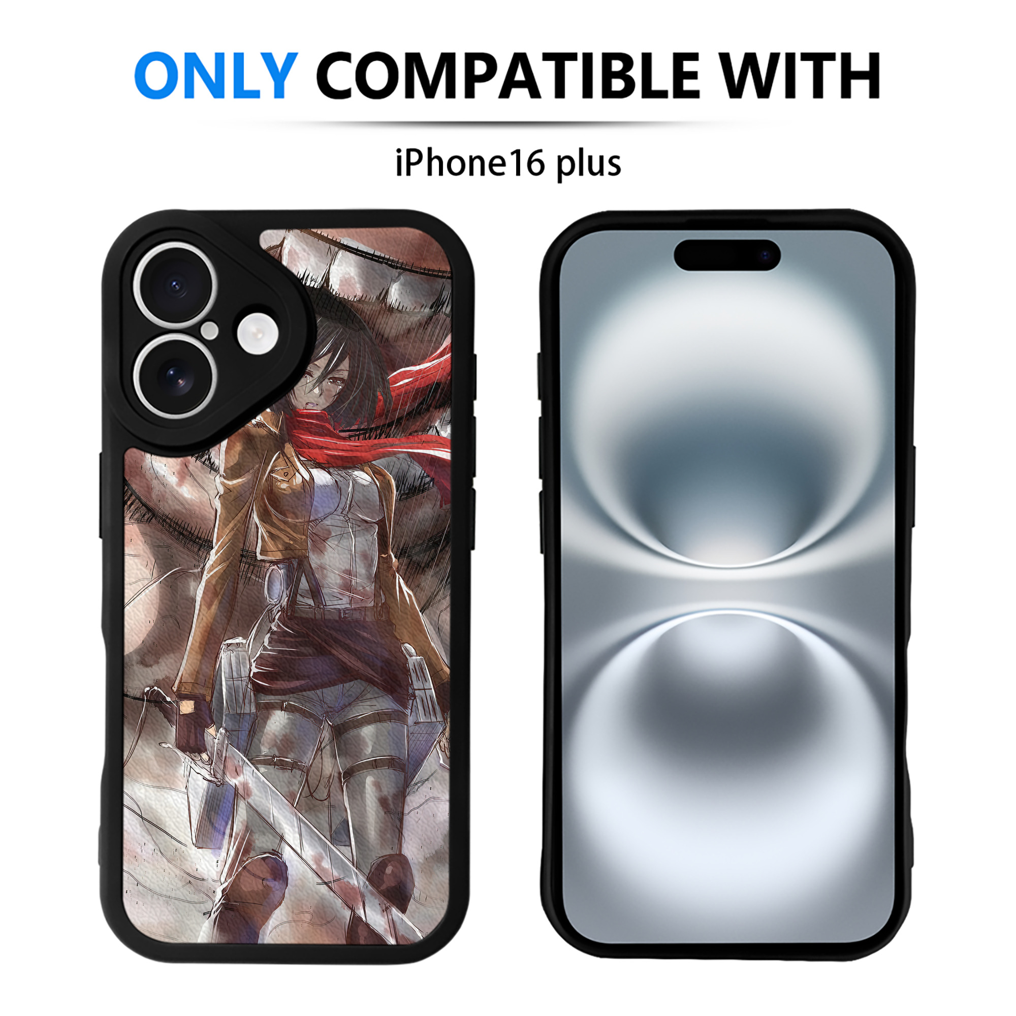 （画像用） 進撃の巨人 Attack on Titan 【iPhone 16シリーズ対応】シリコンスマホケース（レザー調） 材質：シリコン